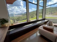 A picture of some daybed cushions custom fabricated and upholstered for a high end house in Park City, Utah. Upholstered at Topskins Upholstery in Salt Lake City, Utah.