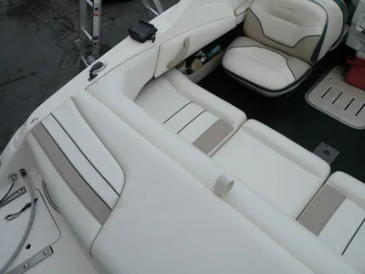 Complete marine interior with piping, and high quality vinyl materials.