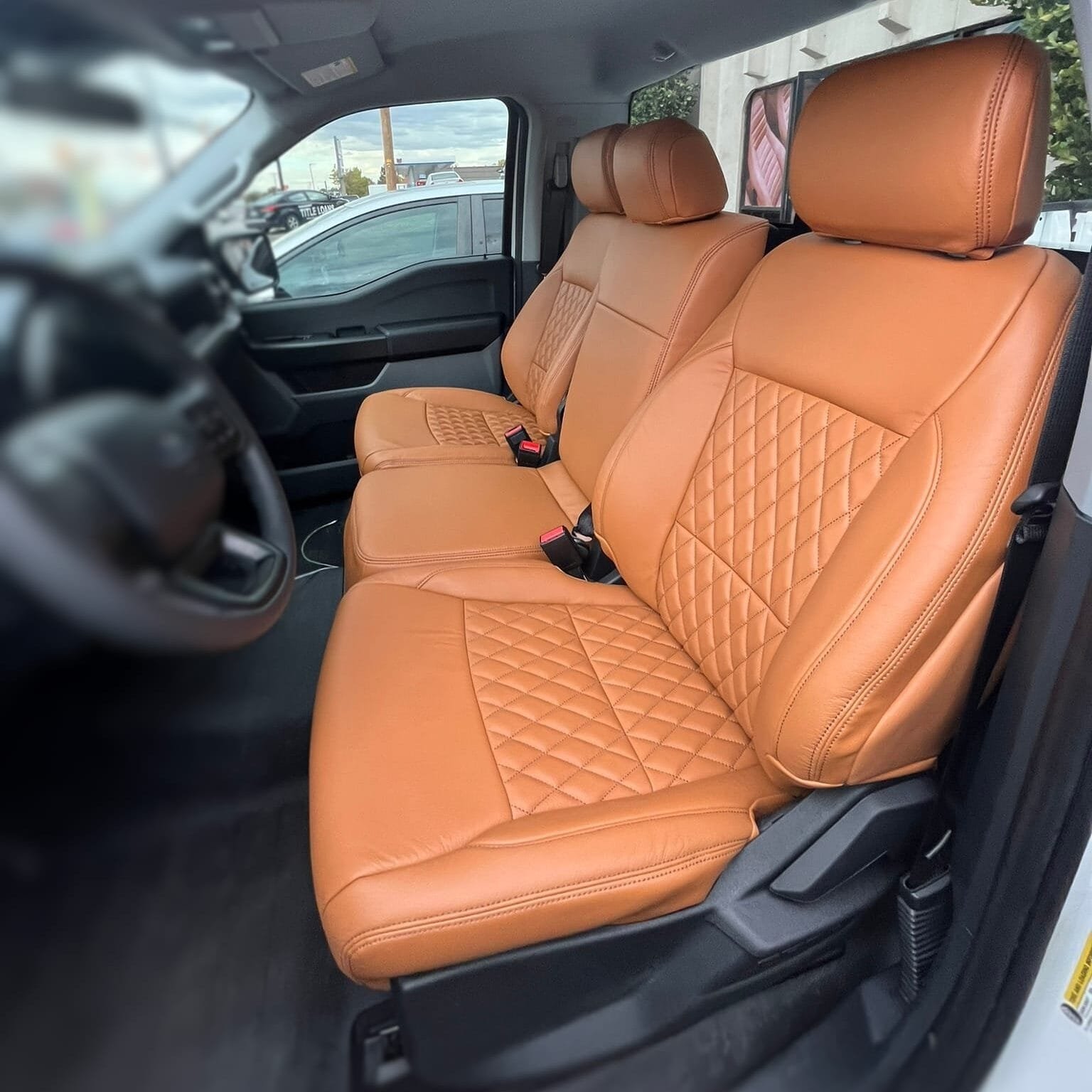 2025 Ford F-150 Leather Katzkin Interior Diamond Stitching